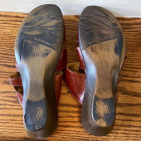 ROMIKA Leather Wedge Sandals - Size 42 - Picture 10 of 12